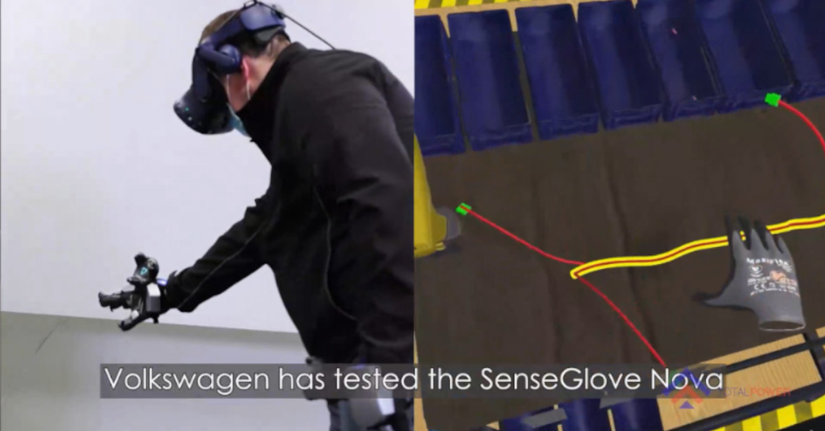 Treinamento Virtual da Volkswagen utilizando luvas SenseGlove